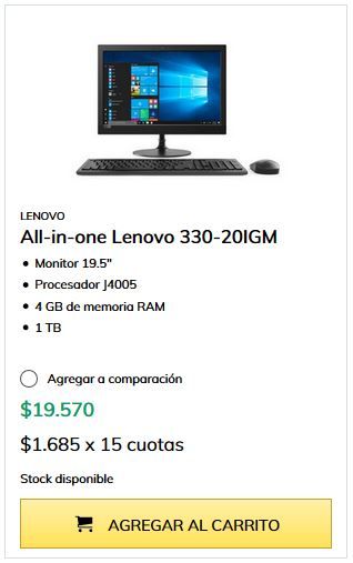 Catálogo de COMPUTADORAS en Carlos Gutiérrez | 27 Carlos Gutiérrez all in one carlos gutierrez