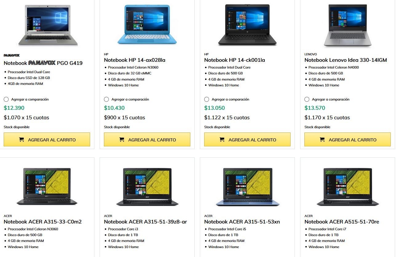 Catálogo de COMPUTADORAS en Carlos Gutiérrez | 55 Carlos Gutiérrez carlos gutierrez computadoras portátiles laptops