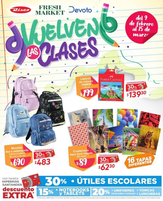 disco devoto fresh market vuelta a clases